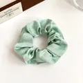 Chouchou élégant en satin vert menthe avec strass pour coiffure en queue de cheval - Vert menthe