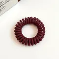 Élastique cheveux spirale rouge bordeaux mat avec haute élasticité durable - Bordeaux