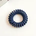 Élastique à cheveux cordon téléphone bleu marine mat avec design sans couture durable - Bleu royal