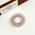 Elastico per capelli a spirale grigio scuro traslucido ad alta elasticità per coda di cavallo - Grigio chiaro