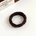 Dark coffee brown ribbed high elasticity hair tie for ponytail durable damage-free style - Dark Coffee