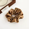Elastico per capelli in raso marrone ad alta elasticità con finitura lucida - Marrone chiaro