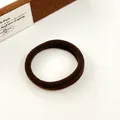 Elastic seamless hair tie in dark brown high-stretch fabric for ponytail styling - Dark Coffee