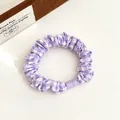 Pastel purple and white checkered scrunchie with a matching decorative accent tube - Purple
