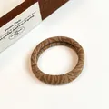 Retro leopard print elastic hair tie in deep brown tiger pattern for ponytail - Light Coffee Stripes