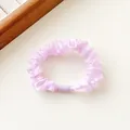 Light purple pearlescent scrunchie made of pleated organza with a decorative cylinder - Purple