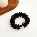 Elegante coletero de encaje negro con hebilla decorativa brillante en fondo blanco - Negro