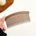 Peigne à cheveux mat marron à 20 dents pour un coiffage élégant et fixer les mèches - Kaki