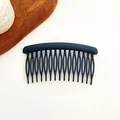 Mattschwarzer 17-Zähne Haarsteckkamm für Damen mit rutschfestem Halbmond-Design - Marineblau