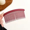 Peigne à cheveux rouge foncé mat en résine pour femme pour fixer la coiffure - Fuchsia