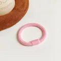 Élastique à cheveux rose tressé haute élasticité avec boucle assortie - Rose Clair