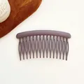 Morandi purple matte finish curved hair comb for styling and securing side loose hair - Purple