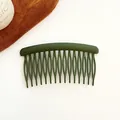Matte dark green 19-tooth side hair comb clip for women in minimalist style - Army Green