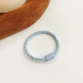 Light blue spiral braided elastic hair tie with durable connector for girls and toddlers - Blue
