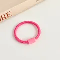 Coletero rosa brillante para niños de cuerda trenzada suave con junta de plástico fuerte - Rosa rojo