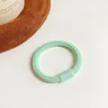 Élastique à cheveux tressé vert clair avec connecteur renforcé pour queue de cheval - Vert