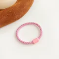 Élastique à cheveux tressé rose clair aux couleurs acidulées pour enfants et bébés - Rose Pourpre