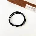 Élastique à cheveux noir multi-brins minimaliste avec haute élasticité et nylon durable - Noir