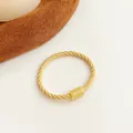 Élastique à cheveux tressé en spirale jaune clair avec boucle décorative en résine assortie - Light jaune