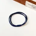 Élastique à cheveux bleu foncé à plusieurs brins avec cordon tressé haute élasticité - Bleu marine