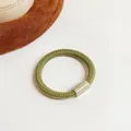 Élastique cheveux vert olive épais à haute élasticité avec boucle en résine - Vert Militaire