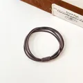 Lot de chouchous marron multi-brins élastiques au design minimaliste extensible - Gris clair