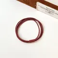 Élastique à cheveux marron rouge avec bande multi-brins haute résistance durable - Rouge rouille