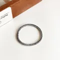 Élastique à cheveux sans couture avec texture spirale métallique argent et noir - Argent Noir
