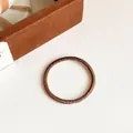 Élastique à cheveux marron scintillant sans couture pour queue de cheval enfant - Marron
