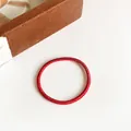 Élastique à cheveux rouge scintillant sans couture pour filles avec fini brillant - Rouge