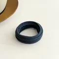 Hochelastisches marineblaues nahtloses Haargummi mit strapazierfähiger Rippstruktur - Marineblau