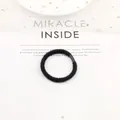 Minimalist black plush hair scrunchie with high elasticity for versatile daily styling - Black