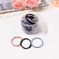 Ensemble de chouchous tressés haute élasticité noirs, roses et bleus dans un bocal - Style Quatre-en-Un / Rose vif