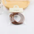 Set of brown high elasticity hair ties with durable woven texture in package - Brown