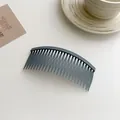 Matte dark grey curved hair side comb for bangs styling and elegant updos - Gray