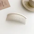 Chic matte cream hair side comb with fine teeth for styling loose forehead strands - White