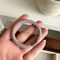 Thick milk tea series elastic hair tie in dusty purple with ribbed fabric texture - Purple Grey