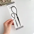 Black flexible hair tail tool set with two sizes on card for easy hairstyling - 2 Piece Set (Hair Tail Tools x2) / Black