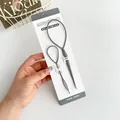 Hair styling tool set including two dark gray flexible plastic pull hair needles on card - 2 Piece Set (Hair Tail Tools x2) / Gray