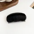 Invisible black hair pad with comb attachment for instant volume and root lifting - Natural Black