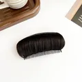 Dark brown hair volume comb insert for natural looking root lift and puffiness - Dark Brown