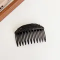 Invisible black hair volume insert comb for puffy styling and seamless root lift - Black