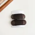 Set of two dark brown invisible hair pads for root volume and fringe styling - Brown