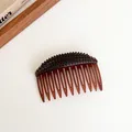 Dark brown translucent resin hair comb volumizer for creating ponytail lift - Brown