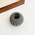 Dark grey flocked bird nest hair clip expander for messy bun and ponytail styling - Gray