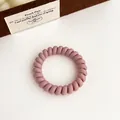 Élastique à cheveux spirale rose mat givré avec une grande élasticité durable - Rose Coréen