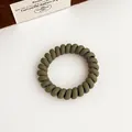 Élastique à cheveux spirale vert olive mat, design minimaliste et haute élasticité - Vert Militaire