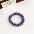 Élastique à cheveux spirale violet foncé mat avec une haute élasticité durable - Violet Vif