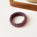 Durable purple ribbed fabric hair tie with high elasticity and seamless design - Dusty Pink
