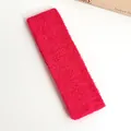 Bandeau de sport élastique rouge rose en tissu éponge avec texture tricotée pour yoga - Rouge rose